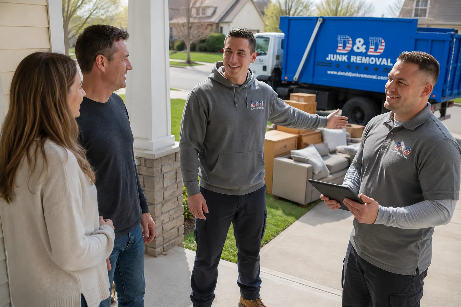 D&D Junk Removal crew in Charlton, MA