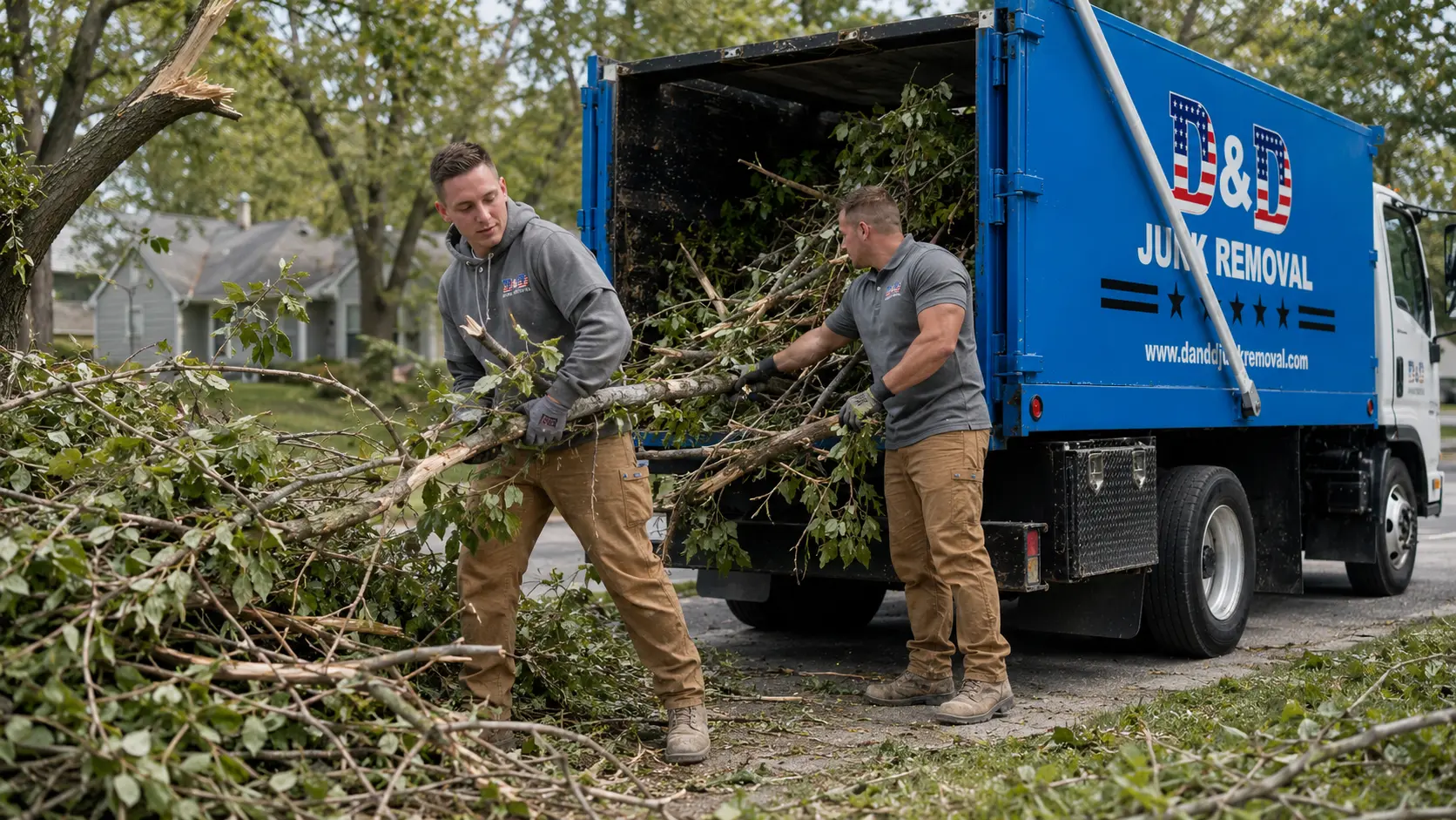 D&D Junk Removal crew at work